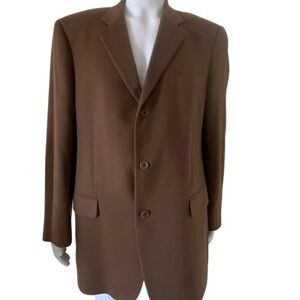 Lora Piana Italian Cashmere Blazer Sport jacket Silk Lined Studio Milan 44 Long